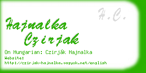 hajnalka czirjak business card